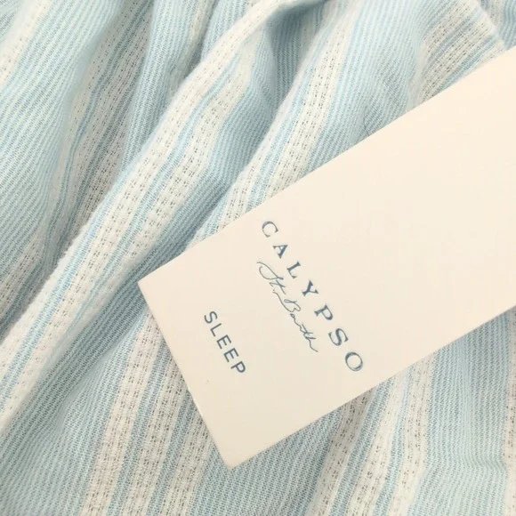 NWT Calypso St Barth Sleep Striped Cotton Tank Top Women's Pajama S Blue White - Picture 2 of 9
